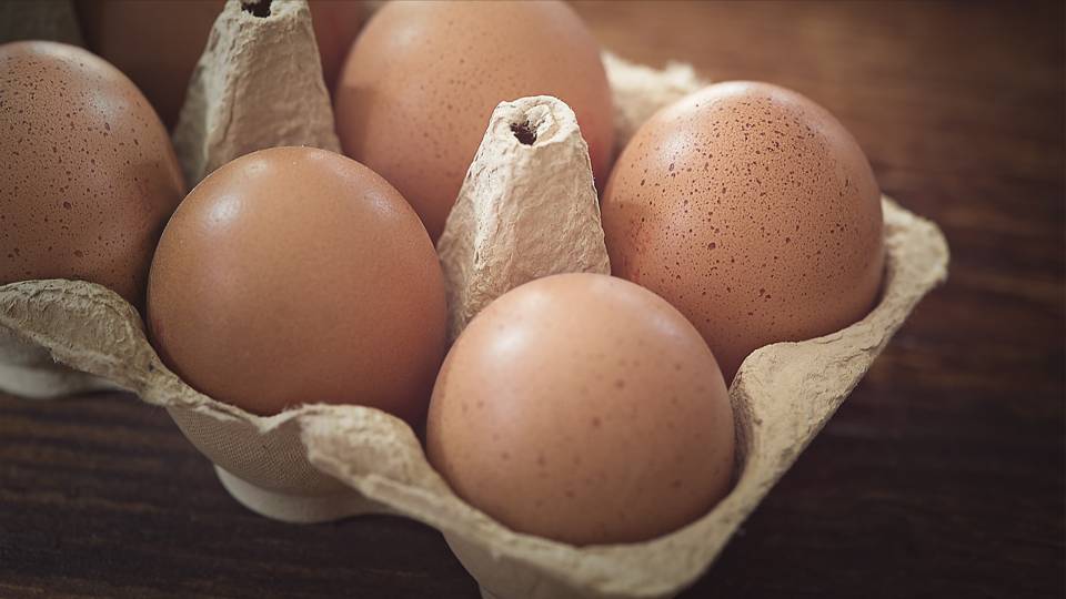 Egg packaging Eggs in a box