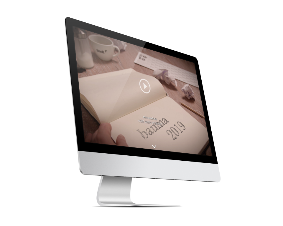 Für die bauma 2019 gibt es ein Webspecial PC-Bildschirm mit der bauma-Landingpage