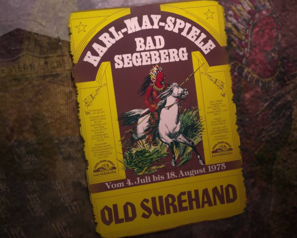 Altes Plakat von 1975 Altes Plakat von „Old Surehand“