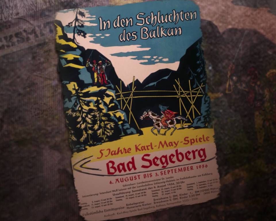 Plakat von 1956 Plakat von „In den Schluchten des Balkan“
