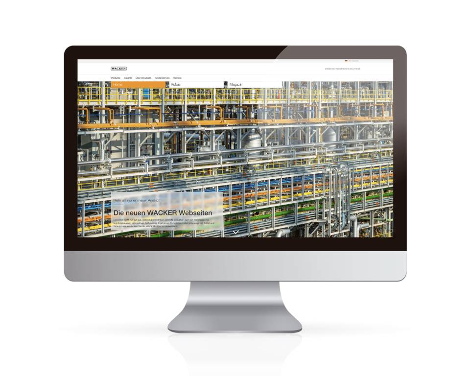 WACKER Startseite Screenshot der WACKER Startseite