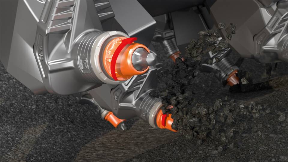 WIRTGEN Meißelhalter Nahaufnahme eines WIRTGEN Meißelhalters