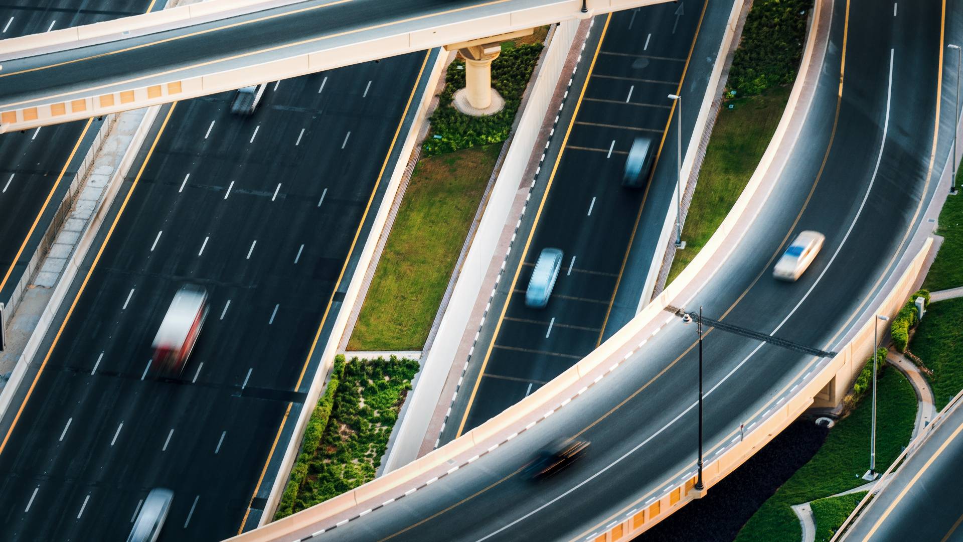 Decorative picture featuring motorways from the RoadNews magazine